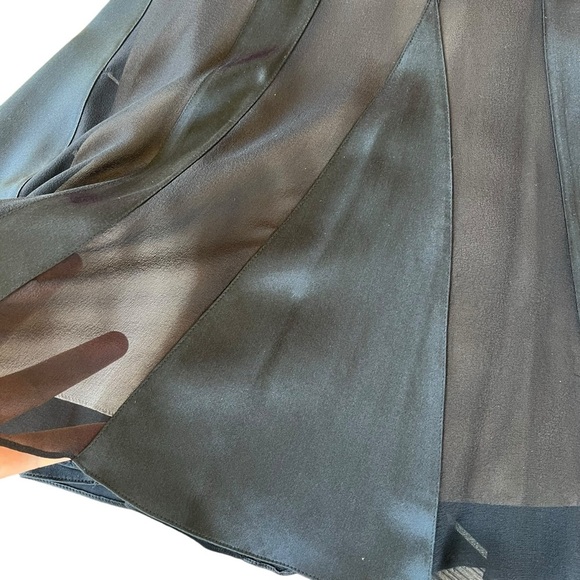 VTG BCBG Max Azria Y2K Black Silk Chiffon Halter Dress Whimsygoth Prom NWT Sz 4 - Picture 8 of 14